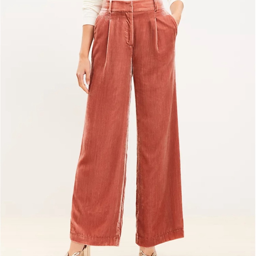 Rose Cream Peyton Fit Loft Trousers